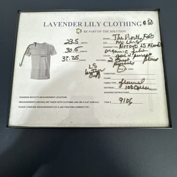 The North Face Men's L Arroyo LS Flannel Button Shirt Organic Gold Plaid NWT - Picture 15 of 15